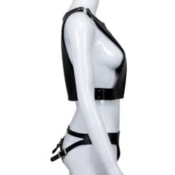 Sofyee BDSM Bondage Bundled Forbidden Sleeveless Black Leather Vest Punk Vest(Sofyee Bdsm Bondage Bundled Forbidden Sleeveless Black Leather Vest Punk Vest) -sofyee store 11484857384 1422263061