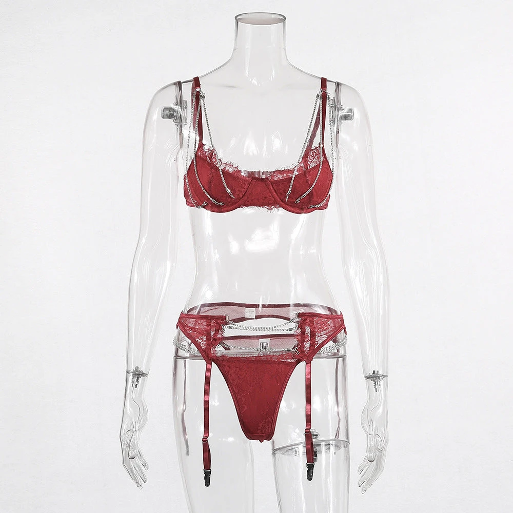 Sexy Bold Hot Red Bra Set Lingerie(Sexy Bold Hot Red Bra Set Lingerie) 3 Sexy Bold Hot Red Bra Set Lingerie(Sexy Bold Hot Red Bra Set Lingerie)