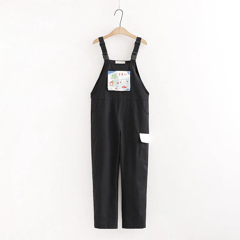 Japanese Casual All-match Loose College Style Letter Bear Overalls(Japanese Casual All Match Loose College Style Letter Bear Overalls) 9 Japanese Casual All-match Loose College Style Letter Bear Overalls(Japanese Casual All Match Loose College Style Letter Bear Overalls) - Image 7