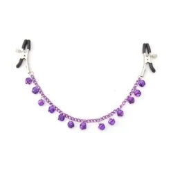 Nipple Clamps With Chain - Bell To Tease Purple(Nipple Clamps With Chain Bell To Tease Purple)