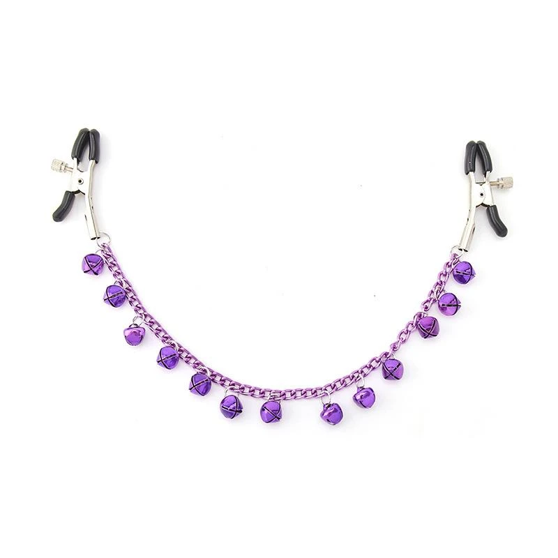 Nipple Clamps With Chain - Bell To Tease Purple(Nipple Clamps With Chain Bell To Tease Purple) 3 Nipple Clamps With Chain - Bell To Tease Purple(Nipple Clamps With Chain Bell To Tease Purple)