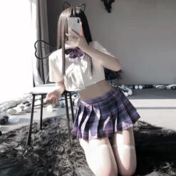 Anime School Girl Shirt Skirt Set(Anime School Girl Shirt Skirt Set) -sofyee store 5 9924f4cb 2e32 4c33 bca0 742416a973d4