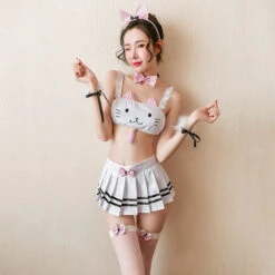 Sexy Kawaii Neko Girl - Sexy Anime Art(Kawaii Japanese Anime Sexy Bowknot Kitten Bra Set) 9 Sexy Kawaii Neko Girl - Sexy Anime Art(Kawaii Japanese Anime Sexy Bowknot Kitten Bra Set) -sofyee store 6949 4