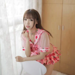 Japanese Sexy AnimeSchool Girl Uniform Set(Japanese Sexy Anime Cute Strawberry Sexy Passion School Girl Uniform Set)
