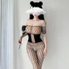 Sexy Black Sheer Full Body Bondage Fishnet Body Stocking(Sexy Black Sheer Full Body Bondage Fishnet Body Stocking)