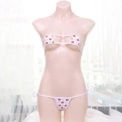 Sexy Kawaii Lingerie Anime Strawberry Micro Shimapan Bows Bikini Set(Sexy Kawaii Lingerie Anime Strawberry Micro Shimapan Bows Bikini Set)