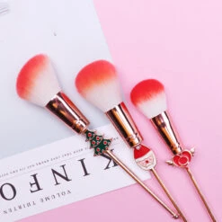 Christmas Deer Kawaii Pink Pastel Make Up Brush Set(Christmas Kawaii Pink Pastel Make Up Brush Set) -sofyee store 9657778075 1828443405