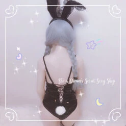 Kawaii Bunny Sexy Sheer See Through Black Lingerie Set(Kawaii Bunny Sexy Sheer See Through Black Lingerie Set)