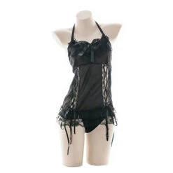 Japanese School Girl Ribbon Chiffon Sexy Kawaii Ruffle Anime Sheer Lingerie(Japanese School Girl Ribbon Chiffon Sexy Kawaii Ruffle Anime Sheer Lingerie Set) -sofyee store O1CN011WZodFT7qhP0rbA 50852803