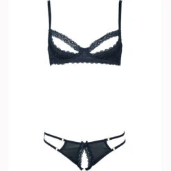 Black Open Cup Lingerie Set(Black Open Cup Lingerie Set)