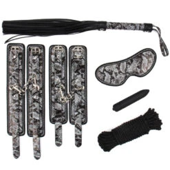 Black Snake Like BDSM Gear Set - 6PCS(Black Snake Like Bdsm Gear Set 6pcs)