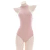 Sexy Anime School Swimsuit-High Neck Pink(Sexy Hentai School Swimsuit High Neck Pink)