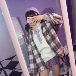 Pastel Harajuku Kawaii Baby Collar Knit Shirt(Pastel Harajuku Kawaii Baby Collar Knit Shirt) -sofyee store O1CN01OzMjth1IYzKc3IgyH 844320906