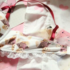 Japanese Cute Soft Girl Loli Small Breasts Gather Teddy Bear Upper Thin And Thick Underwire Bra Set(Japanese Cute Soft Girl Loli Small Breasts Gather Teddy Bear Upper Thin And Thick Underwire Bra Set) -sofyee store O1CN01PSkmn71RfFJbMoa01 181102138
