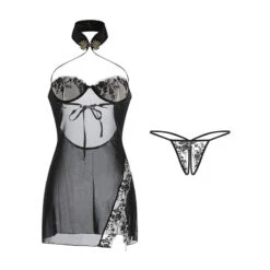 Anime Chinese Style Sexy Keyhole Lace Up Girly Dress Lingerie(Anime Chinese Style Sexy Keyhole Lace Up Girly Dress Lingerie 2)