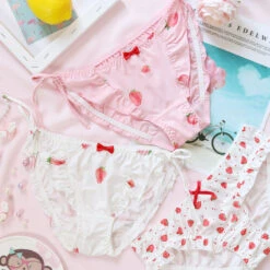 3pcs-Kawaii Fruit Sweet White Kiss Me Panty(3pcs Kawaii Fruit Sweet White Kiss Me Panty)