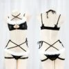 Black Leather Kawaii Devil Art Swings Lingerie Set(Black Leather Kawaii Devil Art Swings Lingerie Set 1)