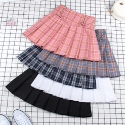 School Girl Grid Skirt(School Girl Grid Skirt)