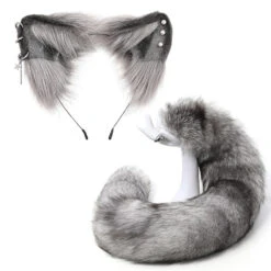 Real Fur Fox Girl Buttplug Tai + Ears Set(Fox Girl Buttplug Tai Ears Set)
