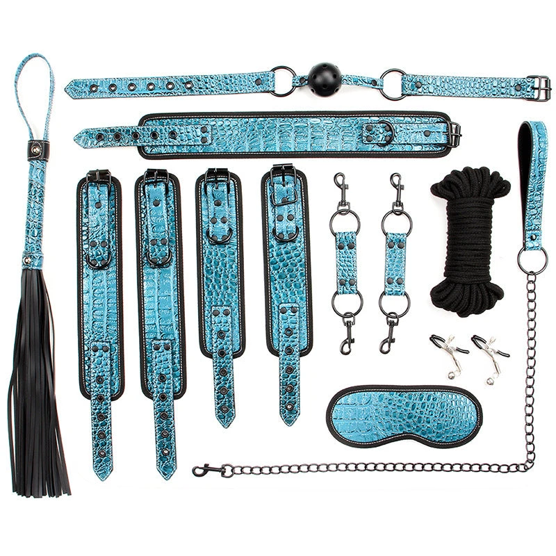 Blue Snake Like BDSM Gear Set - 8PCS(Blue Snake Like Bdsm Gear Set 8pcs) 3 Blue Snake Like BDSM Gear Set - 8PCS(Blue Snake Like Bdsm Gear Set 8pcs)