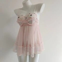 Kawaii Flower Lace Pink Babydoll(Kawaii Flower Lace Pink Babydoll) -sofyee store O1CN01y5Wsqt2GyWt53XFzu 2216801419084 0 cib