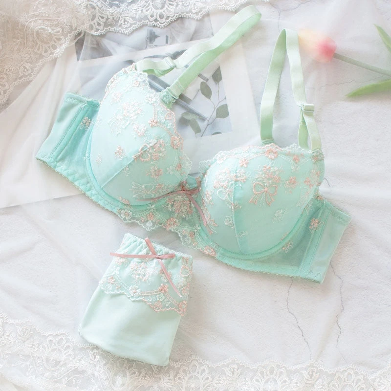 Japanese Spring Flower Blossom Cute Sweetie Push Up Bra Set(Japanese Spring Flower Blossom Cute Sweetie Push Up Bra) 3 Japanese Spring Flower Blossom Cute Sweetie Push Up Bra Set(Japanese Spring Flower Blossom Cute Sweetie Push Up Bra)