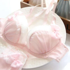 Sweetie Honey Bow Pink Kawaii Candy Color Bra Set(Sweetie Honey Bow Pink Kawaii Candy Color Bra Set) -sofyee store TB2cUwgcmYTBKNjSZKbXXXJ8pXa 75032845