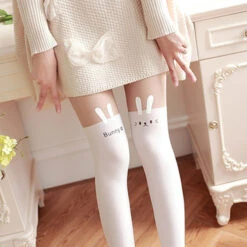 Bunny Cate Neko Kawaii Lolita Lace Up Tights(Bunny Cate Neko Kawaii Lolita Lace Up Tights)