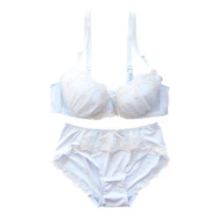 Dot Flower White Lace To Love Cute Sweet Bras And Panty Set(Dot Flower White Lace To Love Cute Sweet Bras And Panty Set 2) -sofyee store TB2tmYCb0zJ8KJjSspkXXbF7VXa 75032845