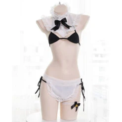 Kawaii MaidBow Collar Shimapan Micro Choker Anime Japanese Leg Ring Arm Rings Apron Set(Kawaii Maid Bow Collar Shimapan Micro Choker Anime Japanese Leg Ring Arm Rings Apron Set) -sofyee store product image 933614105