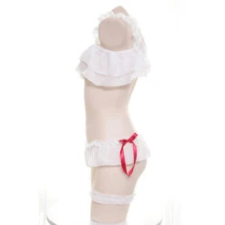 Japanese School Girl Red Ribbon Chiffon Sexy Kawaii Ruffle Anime Sheer Lingerie Set(Japanese School Girl Red Ribbon Chiffon Sexy Kawaii Ruffle Anime Sheer Lingerie Set) -sofyee store product image 933621089